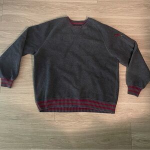 Eddie Bauer Vintage Blue Fleece Crewneck Sweater